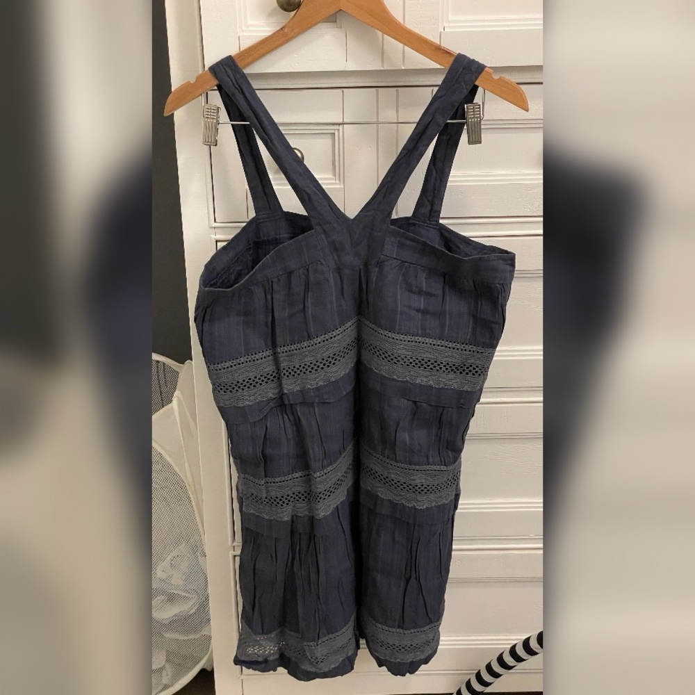 dRA Dark Blue Lace Detail Dress